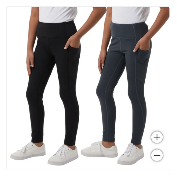 New 32 Degrees Youth 2-pack Assorted Bottoms Leggings Black Gray Size XS 5/6 NWT - Picture 2 of 5